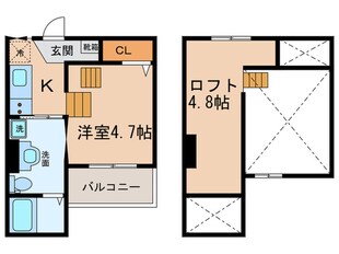 ドミトリー上高畑の物件間取画像